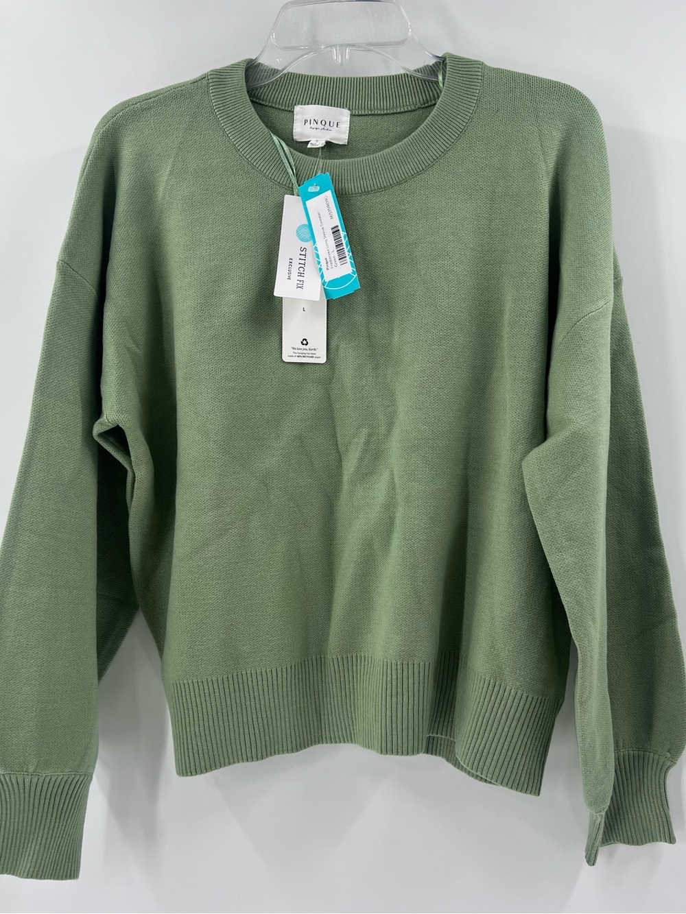 pinque frediereke long sleeve sweater green new large
